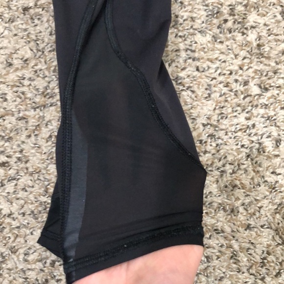 Athleta Lightening Stash Pocket Tights Size XSP XS Petite Black Mesh Reflective - Picture 5 of 11